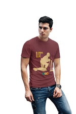 Comfortable Men Regular Fit Tshirt in Maroon - 180 GSM | Fullmoon Styles