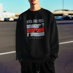 Rock N Roll With Music Men Regular Fit Sweatshirt 320 Black Regular Fit Sweatshirt - Premium Cotton Men Wear