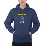 Comfortable Men Regular Fit Hoodie in Navy Blue - 320 GSM | Fullmoon Styles