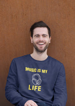 Comfortable Men Regular Fit Sweatshirt in Navy Blue - 320 GSM | Fullmoon Styles