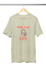Music Is My Life Men Oversized 210 Sage Green Oversized - Premium Cotton Men Wear