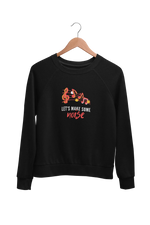 Premium Black Regular Fit Sweatshirt for Women - 320 GSM Cotton | Fullmoon Styles