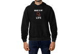 Music Is My Life Men Regular Fit Hoodie 320 Black Regular Fit Hoodie - Premium Cotton Men Wear