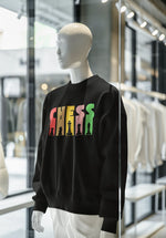 Black Regular Fit Sweatshirt - Chess Men Regular Fit Sweatshirt 320 Design | Men Fashion