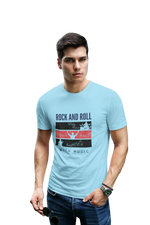 Comfortable Men Regular Fit Tshirt in Sky Blue - 180 GSM | Fullmoon Styles
