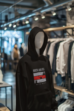 Black Regular Fit Hoodie - Rock N Roll With Music Women Regular Fit Hoodie 320 Design | Women Fashion