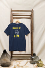 Premium Navy Blue Regular Fit Tshirt for Women - 180 GSM Cotton | Fullmoon Styles