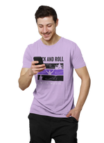 Comfortable Men Regular Fit Tshirt in Lavender - 180 GSM | Fullmoon Styles