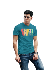 Chess Men Oversized 240 Teal Blue Oversized - Premium Cotton Men Wear