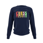 Women Regular Fit Sweatshirt - Chess Women Regular Fit Sweatshirt 320 Navy Blue | Fullmoon Styles