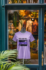 Lavender Regular Fit Tshirt - Rock N Roll With Music Women Regular Fit Tshirt 180 Design | Women Fashion