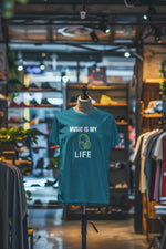 Teal Blue Oversized - Music Is My Life Women Oversized 240 Design | Women Fashion