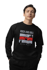 Comfortable Men Regular Fit Sweatshirt in Black - 320 GSM | Fullmoon Styles