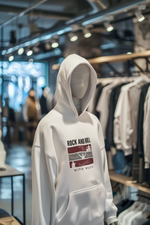 White Regular Fit Hoodie - Rock N Roll With Music Women Regular Fit Hoodie 320 Design | Women Fashion