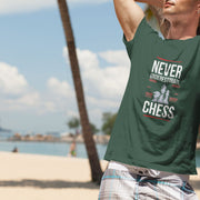 Chess Never Underestimate Bottle Green 4