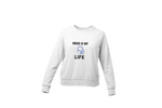 Women Regular Fit Sweatshirt - Music Is My Life Women Regular Fit Sweatshirt 320 White | Fullmoon Styles
