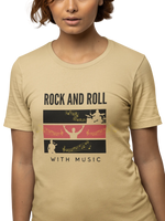 Comfortable Women Regular Fit Tshirt in Beige - 180 GSM | Fullmoon Styles