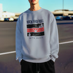 Rock N Roll With Music Men Regular Fit Sweatshirt 320 Gray Regular Fit Sweatshirt - Premium Cotton Men Wear