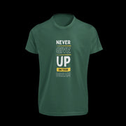 never_give_up_on_your_dream bottle_green 1