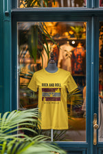 Yellow Regular Fit Tshirt - Rock N Roll With Music Women Regular Fit Tshirt 180 Design | Women Fashion