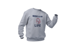 Men Regular Fit Sweatshirt - Music Is My Life Men Regular Fit Sweatshirt 320 Gray | Fullmoon Styles