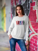 Chess Women Regular Fit Sweatshirt 320 White Regular Fit Sweatshirt - Premium Cotton Women Wear