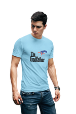 The Godfather Men Regular Fit Tshirt 180 Sky Blue Regular Fit Tshirt - Premium Cotton Men Wear