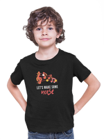 Black Regular Fit Tshirt - Lets Make Some Noise Kids Regular Fit Tshirt 180 Design | Kids Fashion