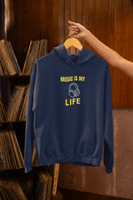 Premium Navy Blue Regular Fit Hoodie for Men - 320 GSM Cotton | Fullmoon Styles