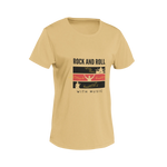 Women Regular Fit Tshirt - Rock N Roll With Music Women Regular Fit Tshirt 180 Beige | Fullmoon Styles