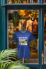 Royal Blue Regular Fit Tshirt - Rock N Roll With Music Women Regular Fit Tshirt 180 Design | Women Fashion