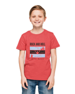 Kids Regular Fit Tshirt - Rock N Roll With Music Kids Regular Fit Tshirt 180 Red | Fullmoon Styles