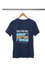 Premium Navy Blue Regular Fit Tshirt for Women - 180 GSM Cotton | Fullmoon Styles