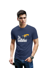 Comfortable Men Regular Fit Tshirt in Navy Blue - 180 GSM | Fullmoon Styles