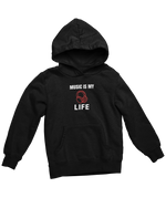 Women Regular Fit Hoodie - Music Is My Life Women Regular Fit Hoodie 320 Black | Fullmoon Styles