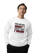 Comfortable Men Regular Fit Sweatshirt in White - 320 GSM | Fullmoon Styles