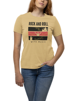 Rock N Roll With Music Women Oversized 240 Beige Oversized - Premium Cotton Women Wear