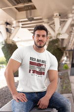 Rock N Roll With Music Men Oversized 180 White Oversized - Premium Cotton Men Wear