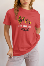 Lets Make Some Noise Women Oversized 210 Red Oversized - Premium Cotton Women Wear