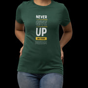 never_give_up_on_your_dream bottle_green 5