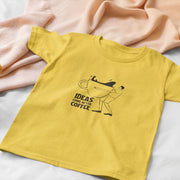 Ideas Come After Coffee Yellow 1