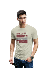 Rock N Roll With Music Men Oversized 210 Sage Green Oversized - Premium Cotton Men Wear