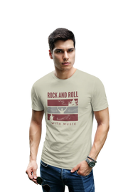 Rock N Roll With Music Men Oversized 210 Sage Green Oversized - Premium Cotton Men Wear