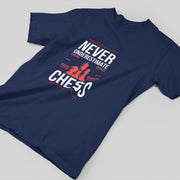 Chess Never Underestimate Navy Blue 1