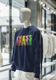 Navy Blue Regular Fit Sweatshirt - Chess Men Regular Fit Sweatshirt 320 Design | Men Fashion