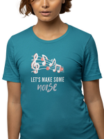Lets Make Some Noise Women Oversized 240 Teal Blue Oversized - Premium Cotton Women Wear
