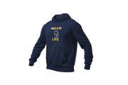 Men Regular Fit Hoodie - Music Is My Life Men Regular Fit Hoodie 320 Navy Blue | Fullmoon Styles