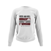 Women Regular Fit Sweatshirt - Rock N Roll With Music Women Regular Fit Sweatshirt 320 White | Fullmoon Styles