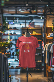 Red Oversized - Music Is My Life Women Oversized 240 Design | Women Fashion