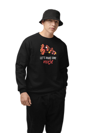 Comfortable Men Regular Fit Sweatshirt in Black - 320 GSM | Fullmoon Styles